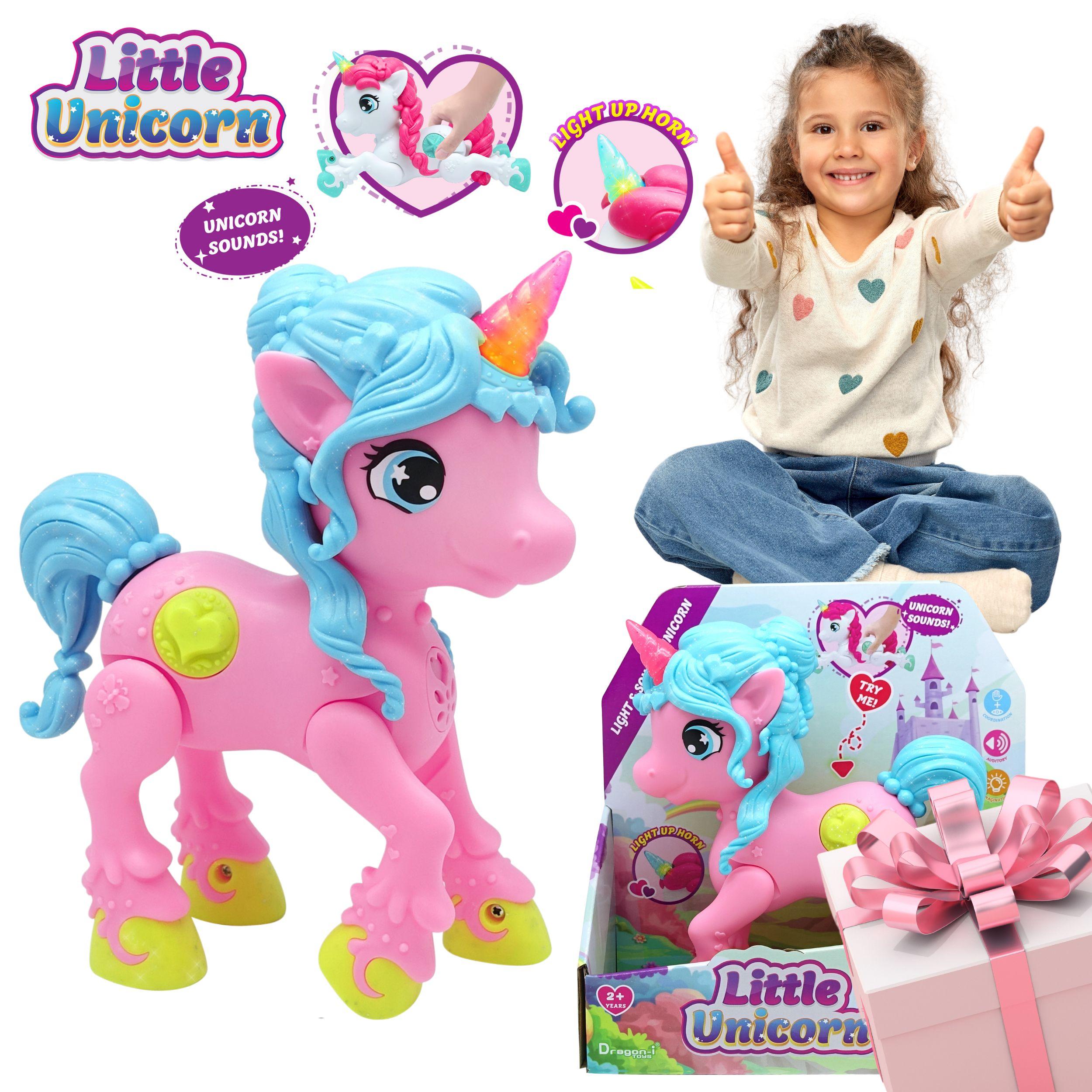 Little Unicorn in pink color - Light and Sounds Unicorn 3 color asst