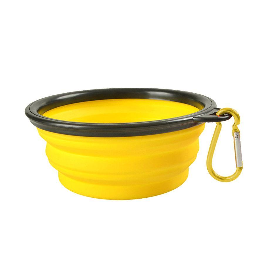 Travel bowl for the dog - yellow 