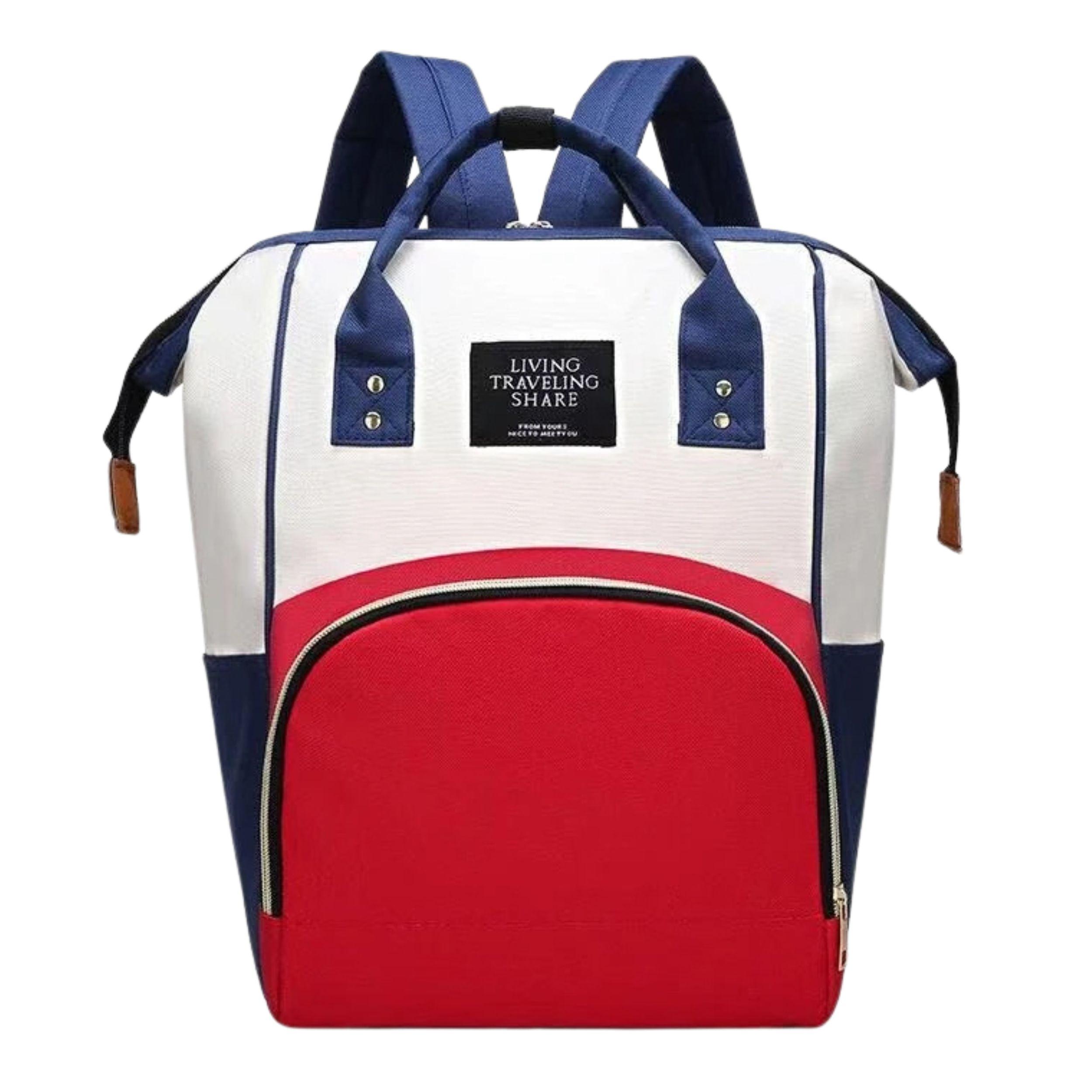Backpack / bag for mum - white, red and blue