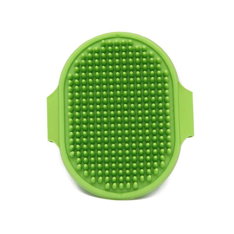 Massage brush for a dog - green