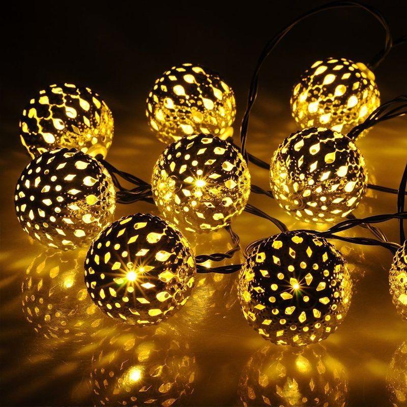 Decorative LED lights - a bright golden ball