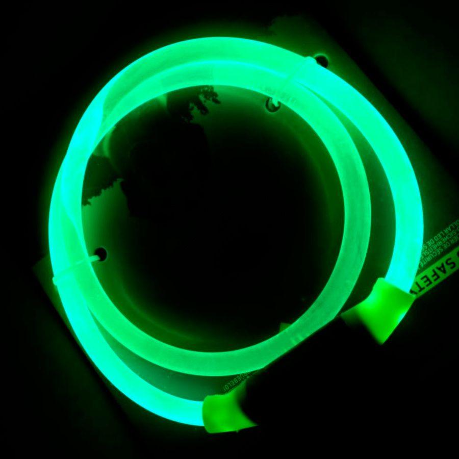 LED dog collar, neck 70cm - green