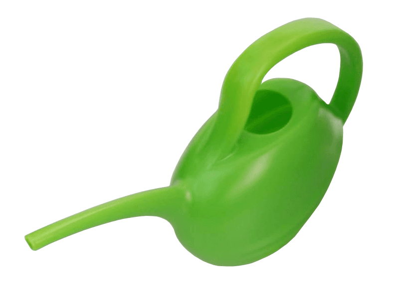 Konewka plastikowa z  długa i wąską szyjką, mała - 2L Zielona