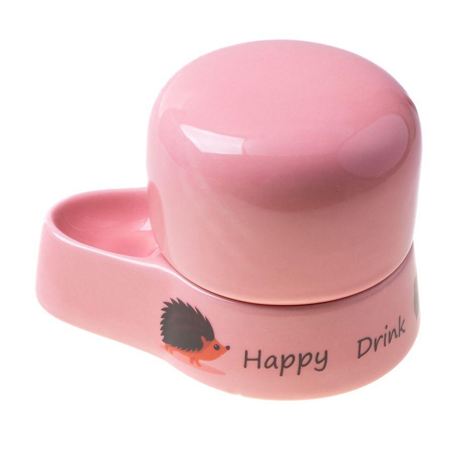 Ceramic drinking trough for animals 230ml - pink
