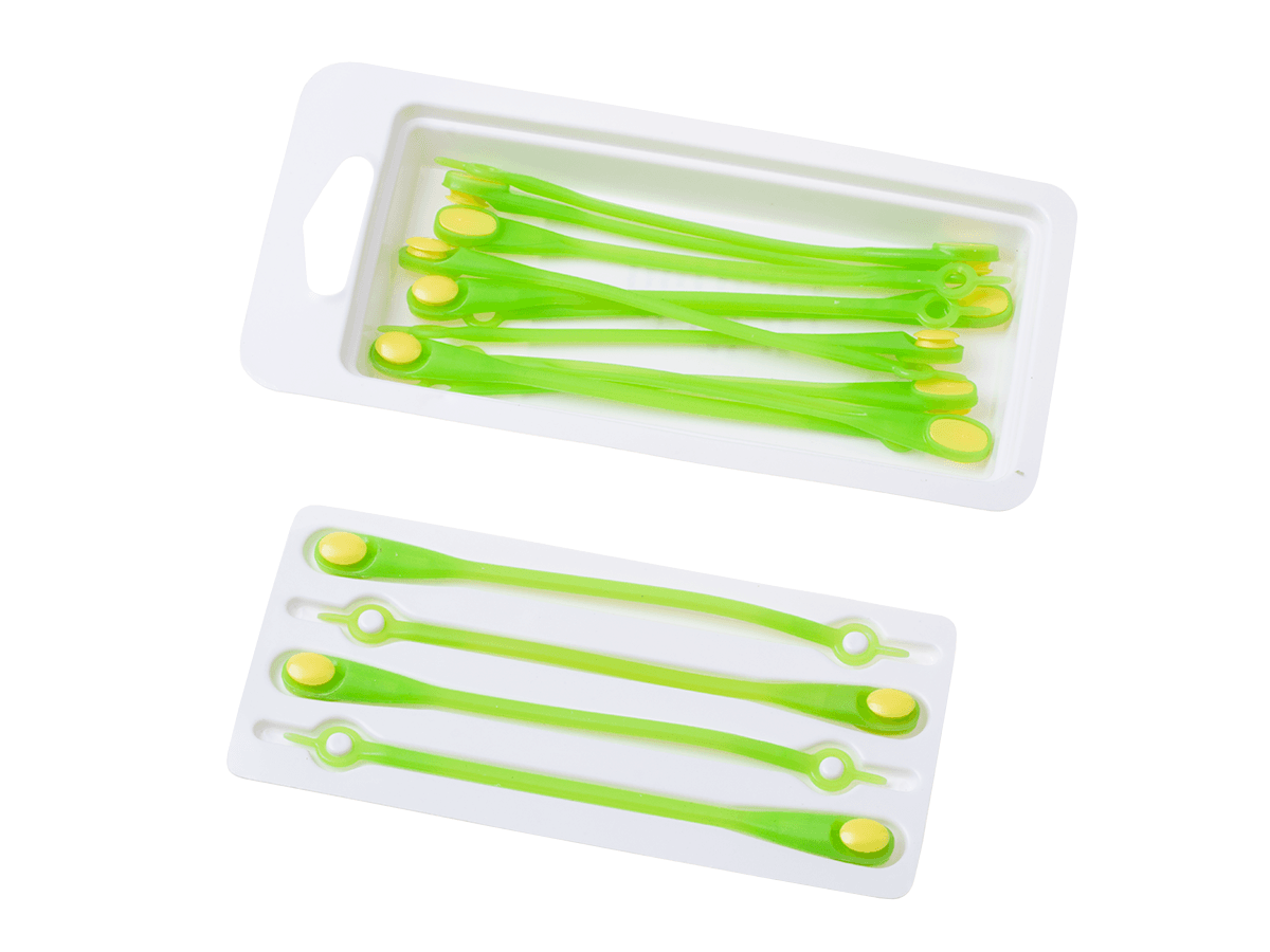 Silicone laces 14 pcs - green