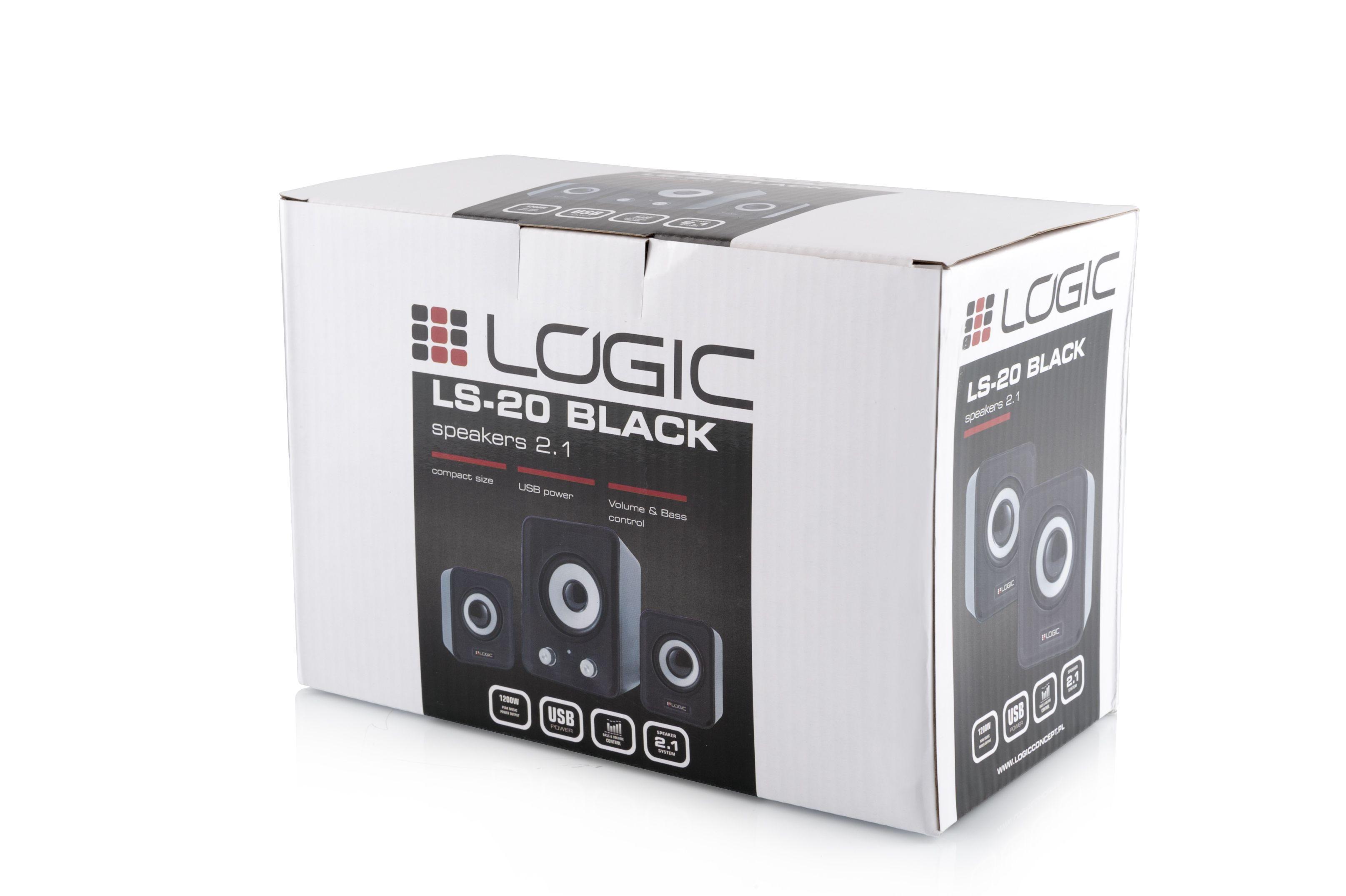 Głośniki komputerowe LOGIC LS-20 G-Y-0LS20-BLA-2 (2.1; kolor czarny)