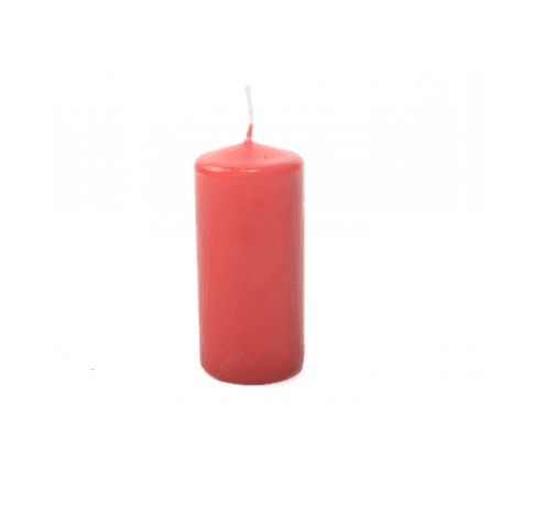 Festive cylinder candle - red