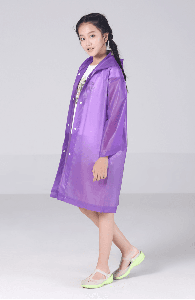 Children's rain cape - purple