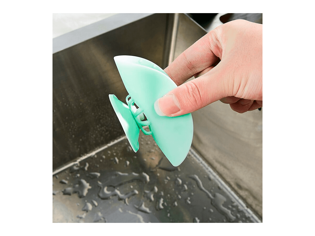 Silicone stopper with strainer for the bathtub / sink / sink - green