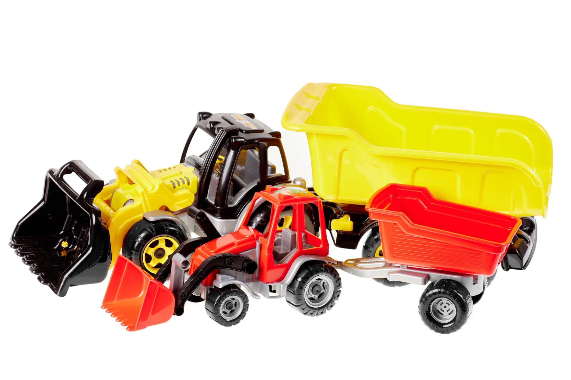 Traktor MAX z ładowarką i przyczepą – model 350