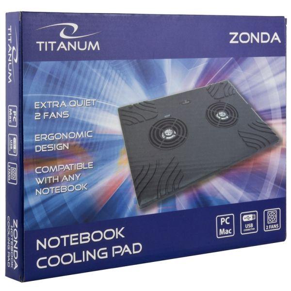 Podstawka chłodząca pod notebook TITANUM TA102 (15.x cala; 2 wentylatory)