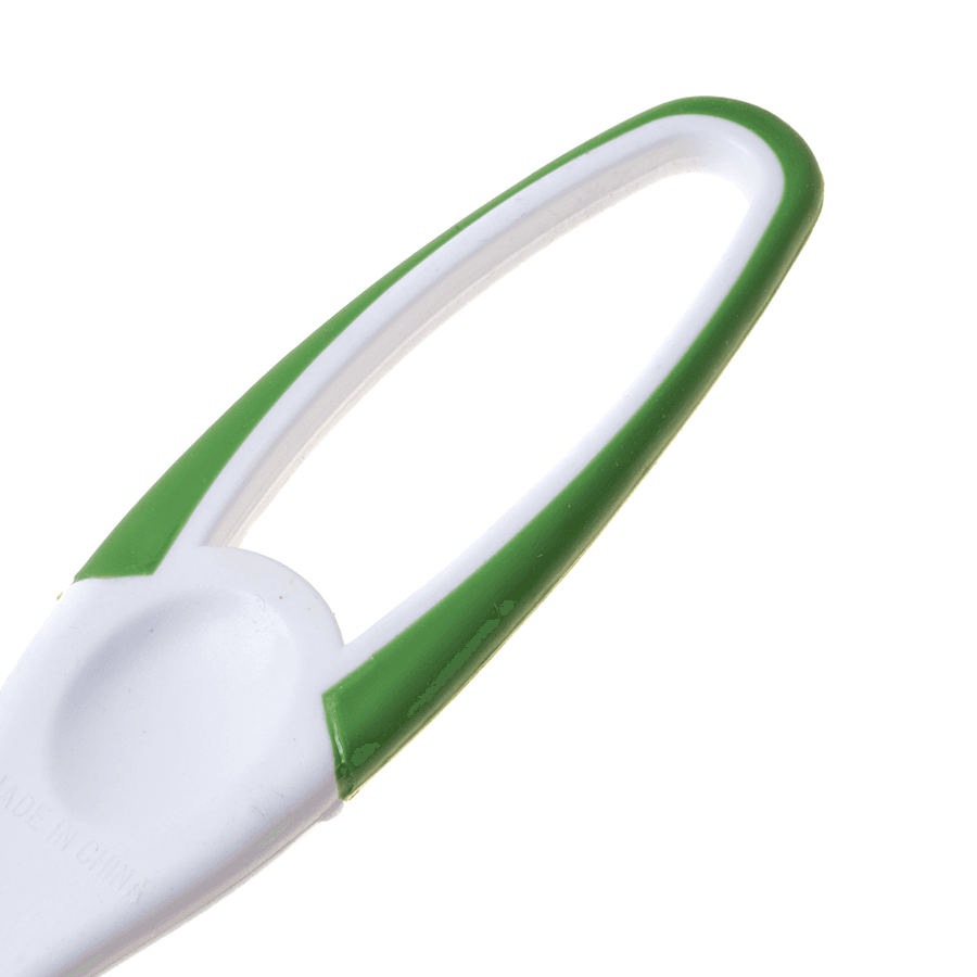Window squeegee, silicone rubber with handle - green