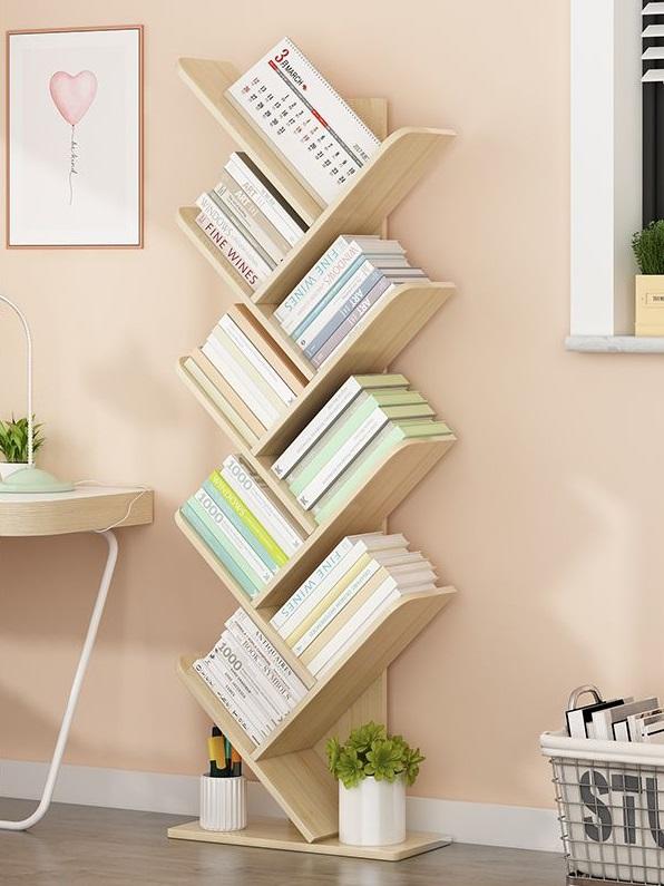 Bookcase, tree-shaped 5-tier bookcase