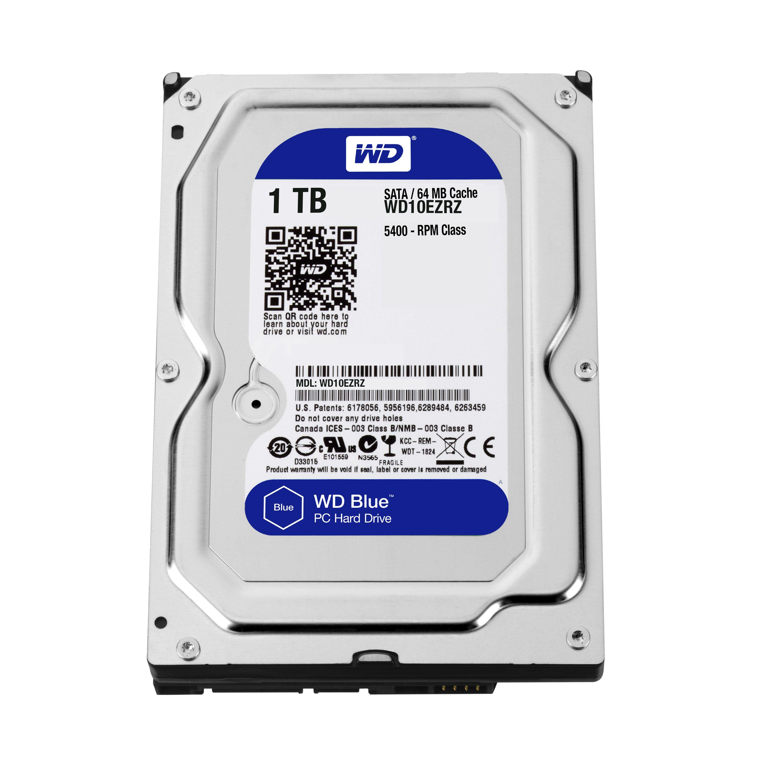 Dysk HDD WD Blue WD10EZRZ (1 TB ; 3.5"; 64 MB; 5400 obr/min)