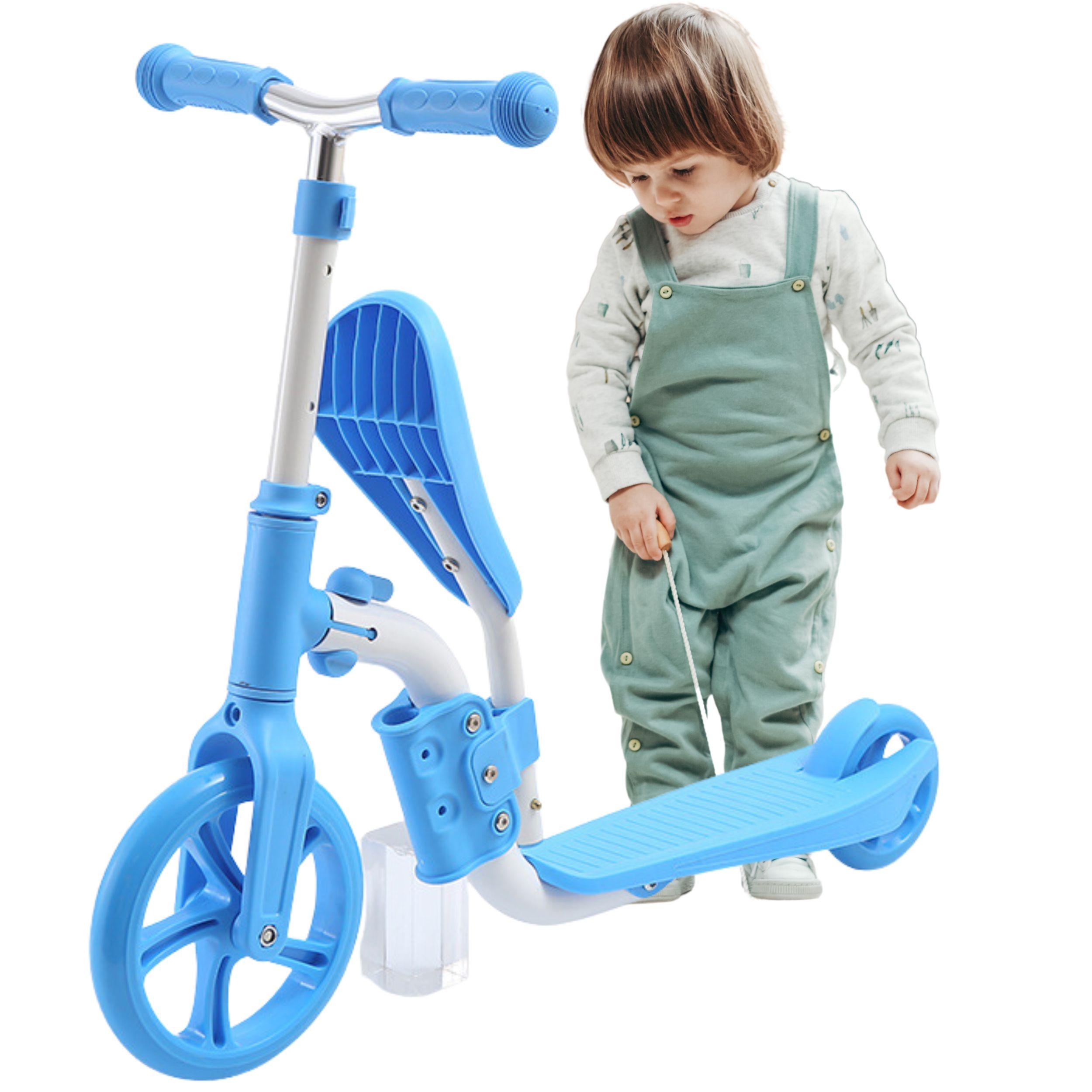 Baby scooter with seat - blue