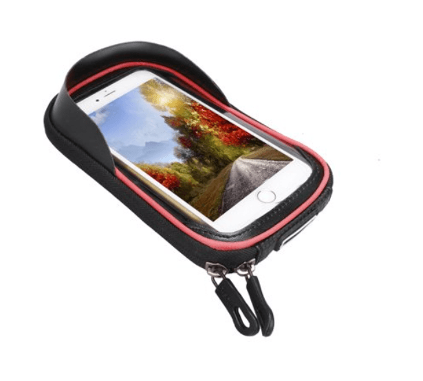 Bicycle bag with a phone case / bicycle bag B-SOUL - red