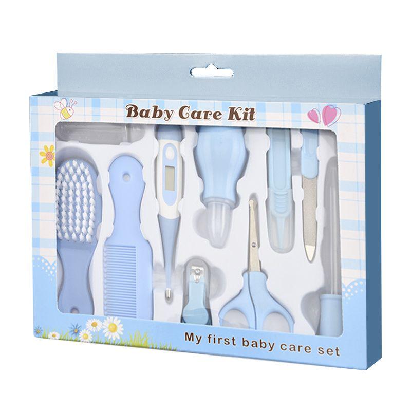 Baby and baby care set 13 elements - blue