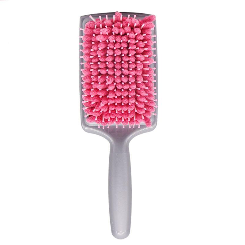 Microfibre bristle hair brush - red