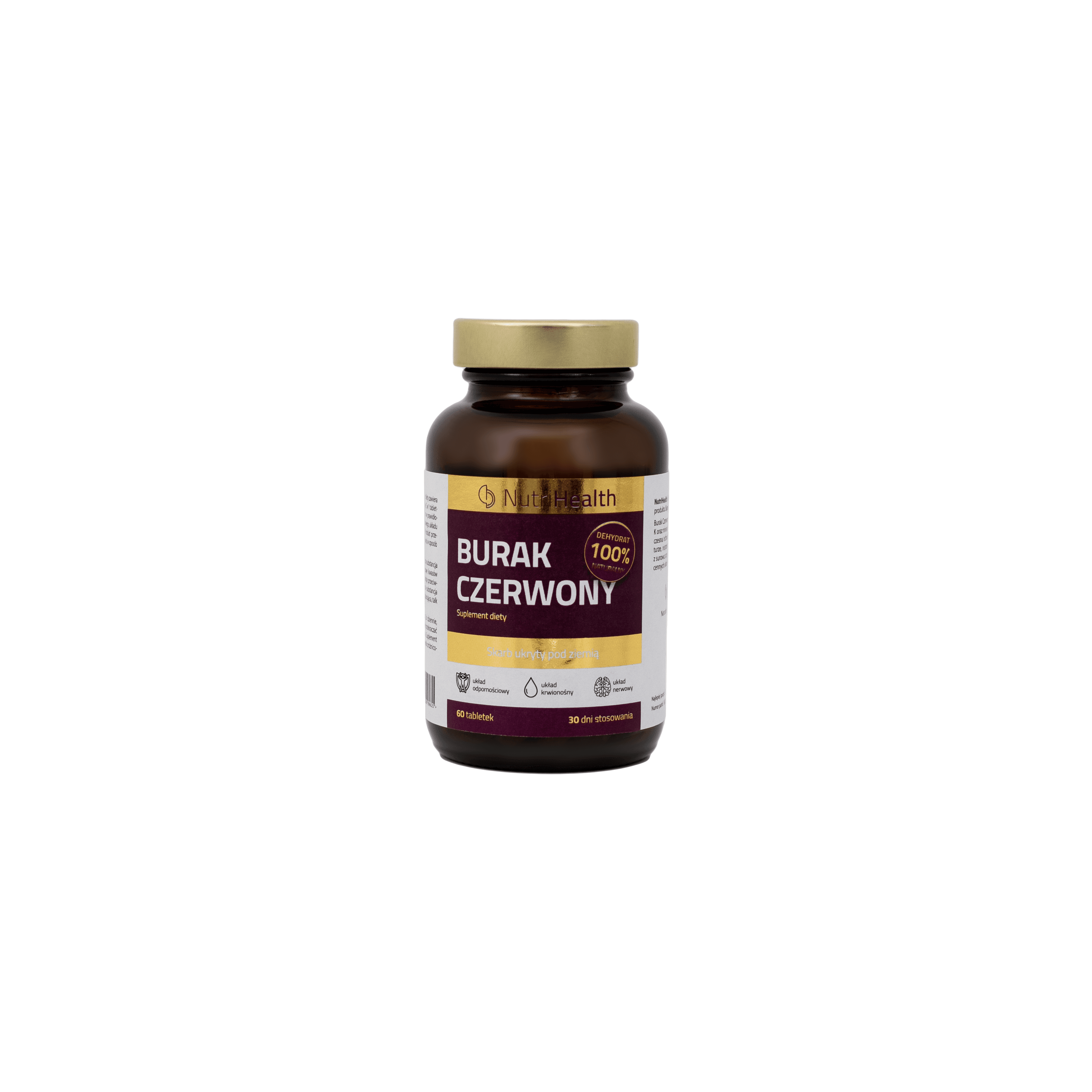Suplement diety NutriHealth BURAK CZERWONY, (60 kapsułek) 100% naturalny