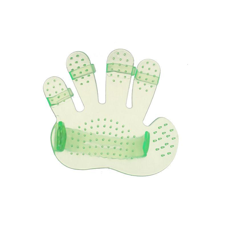 Dog massage and bathing glove - green