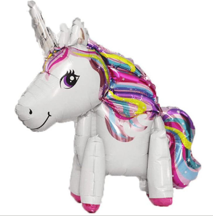 A set of birthday balloons for a girl - unicorn and princess
