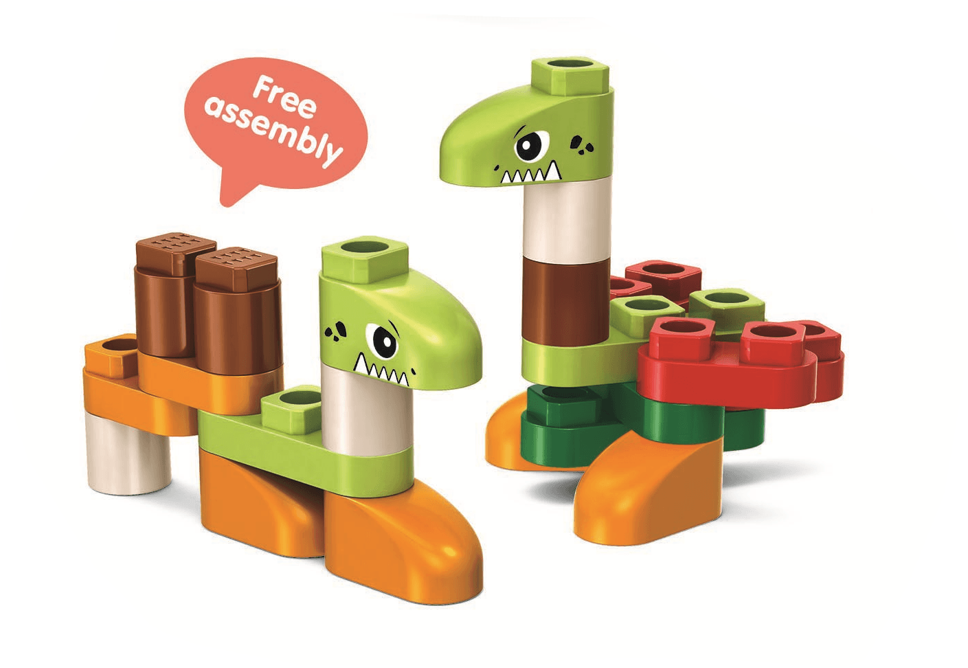 DIY Assembly Dinosaur Blocks（37 Pcs)