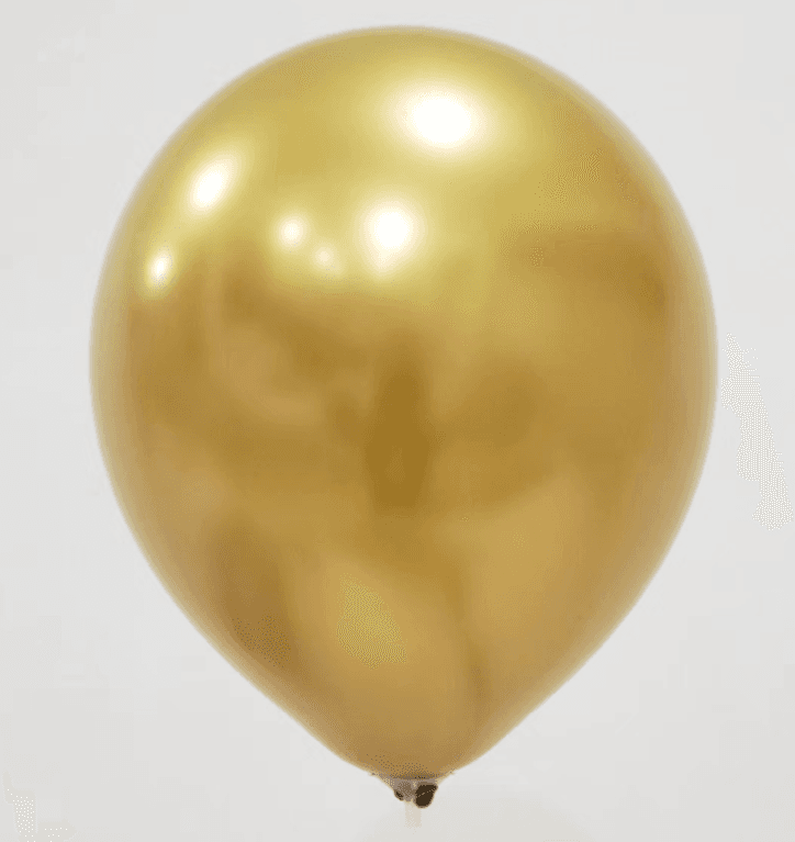A set of birthday balloons - silver - gold