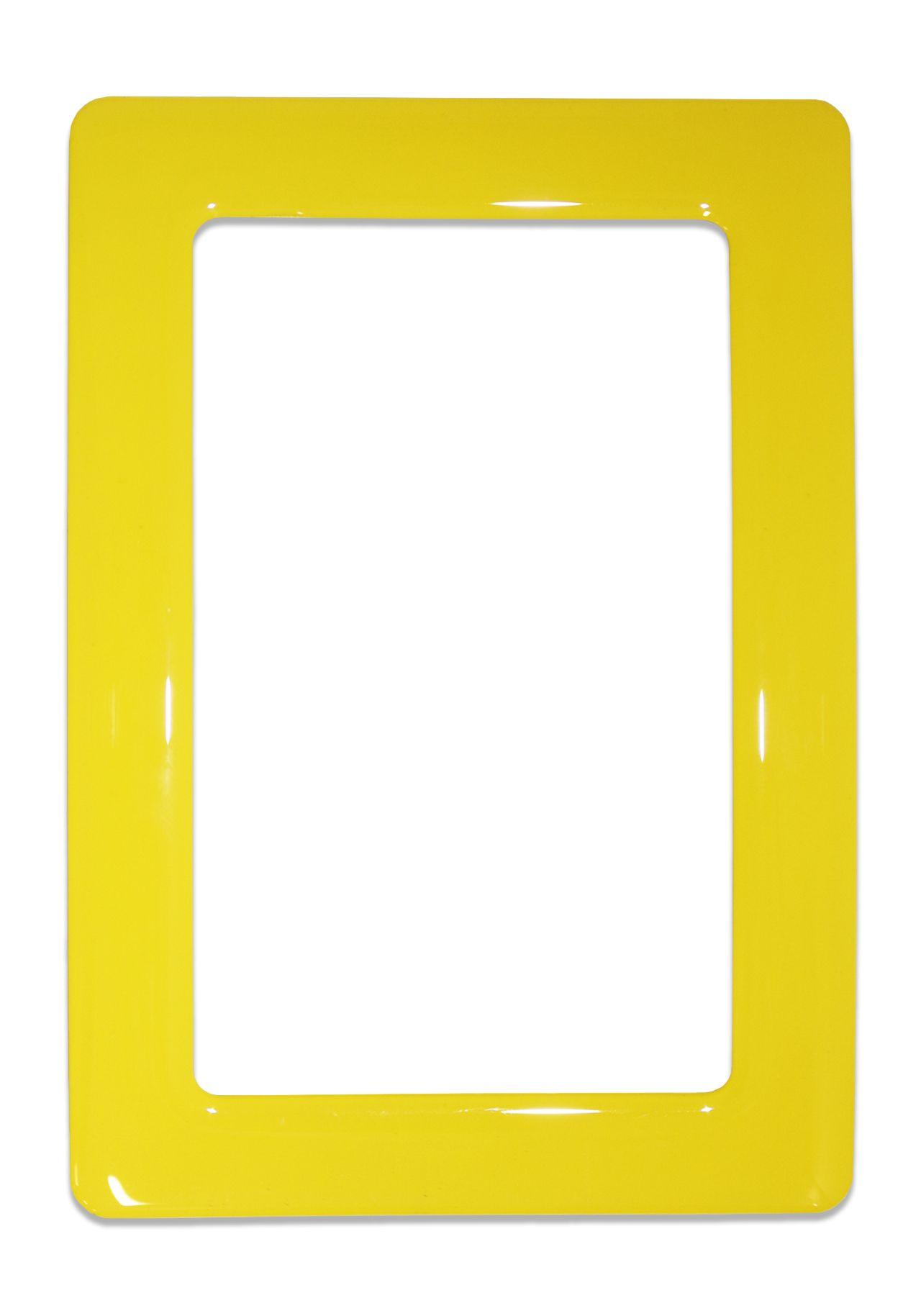 Magnetic self-adhesive frame size 13.0 × 8.1 cm - yellow