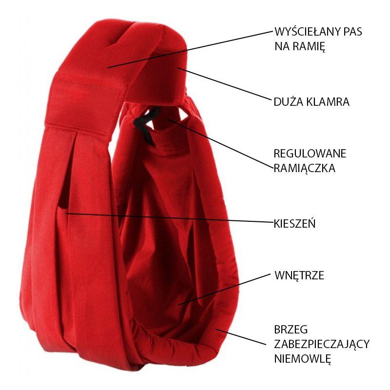 Chusta ergonomiczna do noszenia dziecka- czerwona