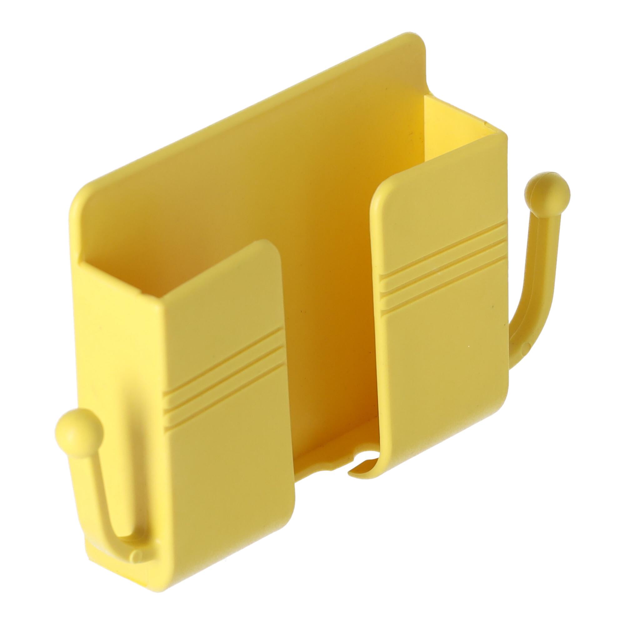 Organizer / wall holder for a mobile phone - yellow