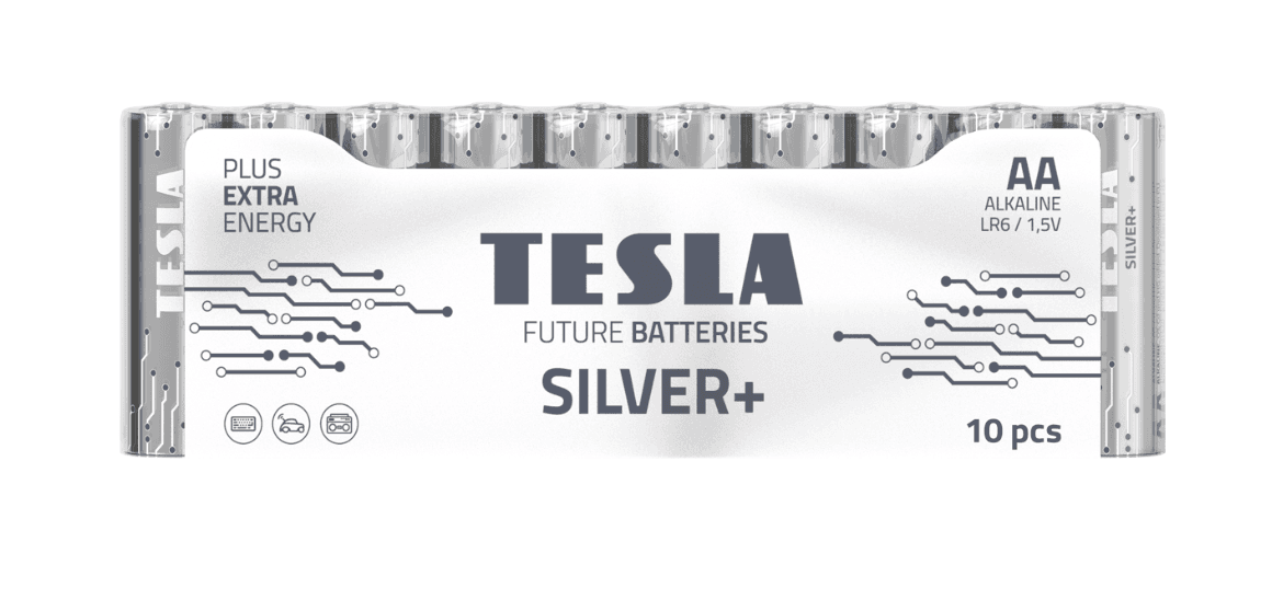 Alkaline battery TESLA SILVER+ LR6 F10 1,5V 2 SZTUK