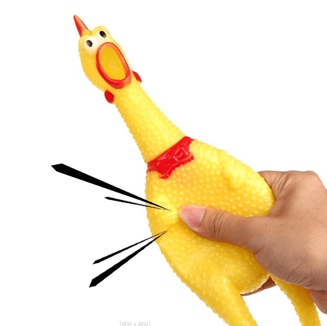 Squeaky dog toy - chicken, 29cm