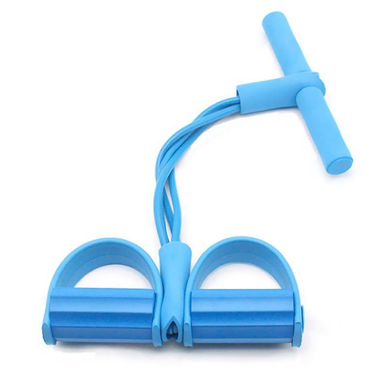 Extender device for exercising the muscles of the legs, abdomen, thighs - blue