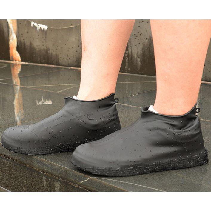 Rubber waterproof shoe covers size "35-39" - black