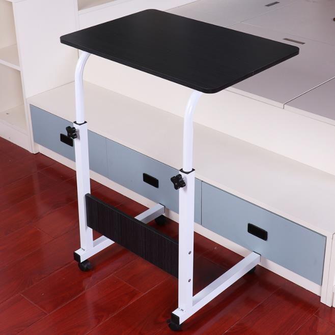 Mobilny stolik pod laptopa regulowany / Mobilny stolik kawowy - czarny