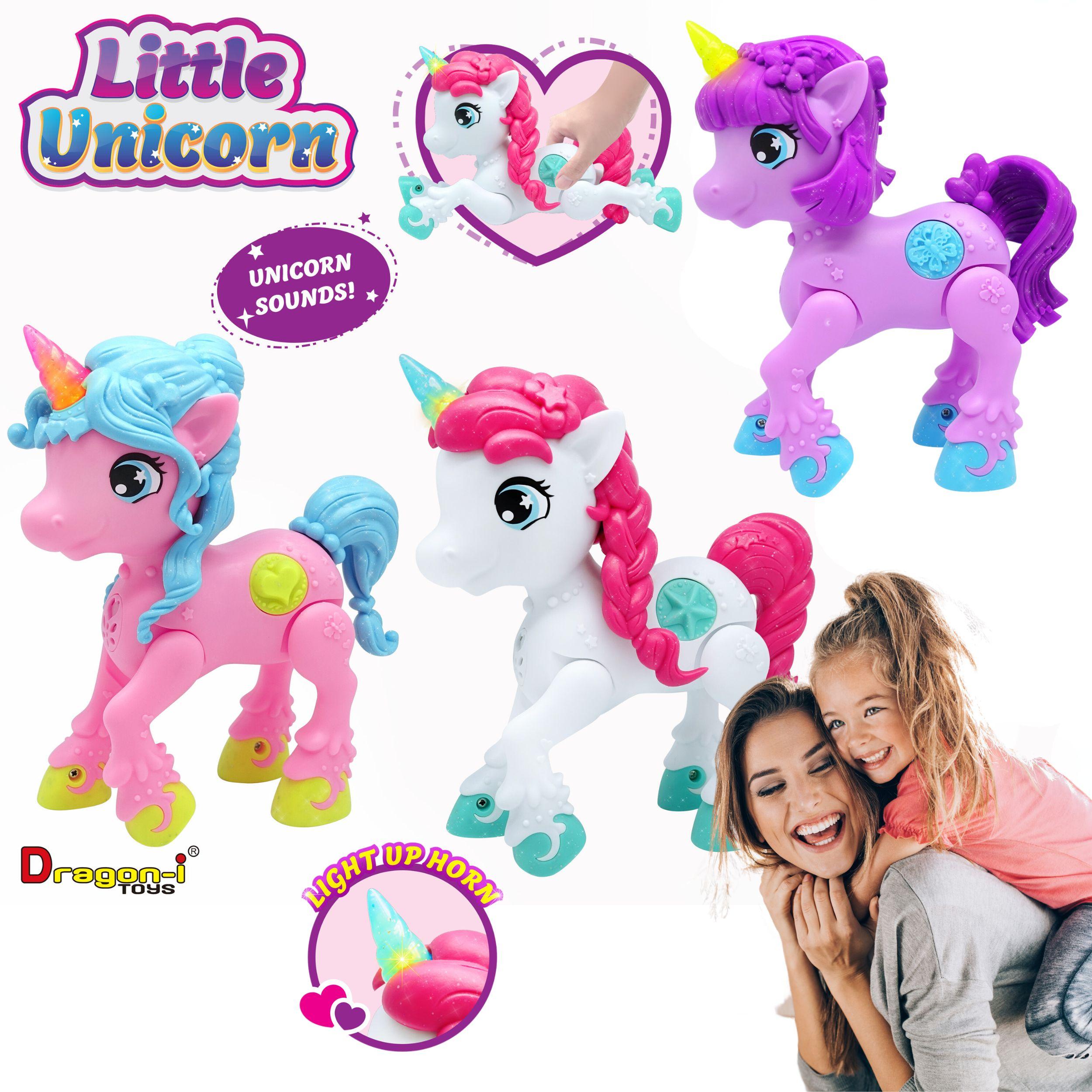 Little Unicorn in pink color - Light and Sounds Unicorn 3 color asst