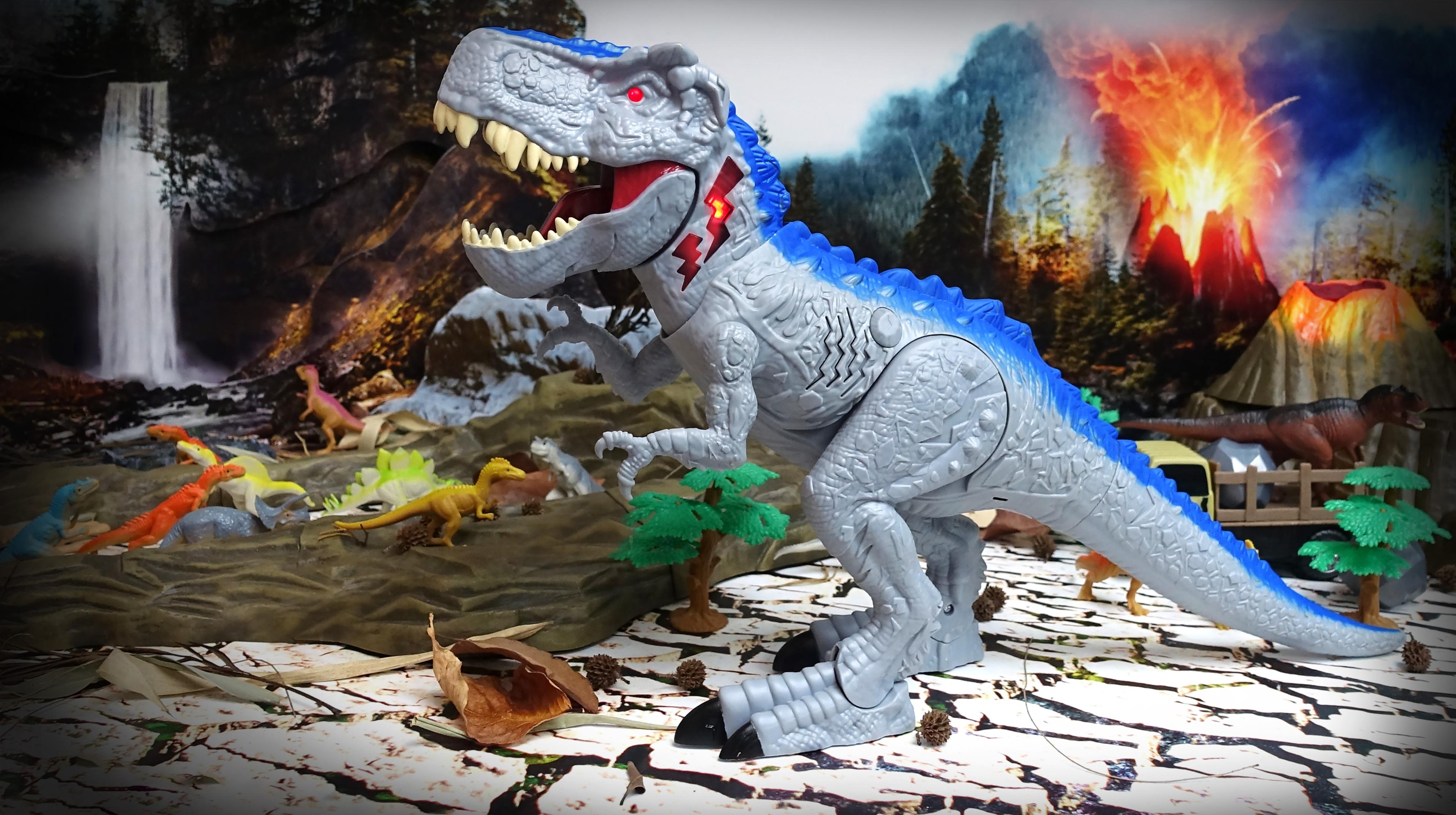 Potężny Dinozaur w kolorze Szaro Niebieskim Dragon-i Toys