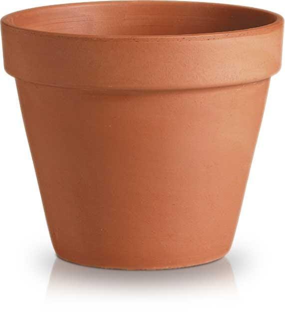 Round pot made of Italian terracotta 11 cm / 10 cm