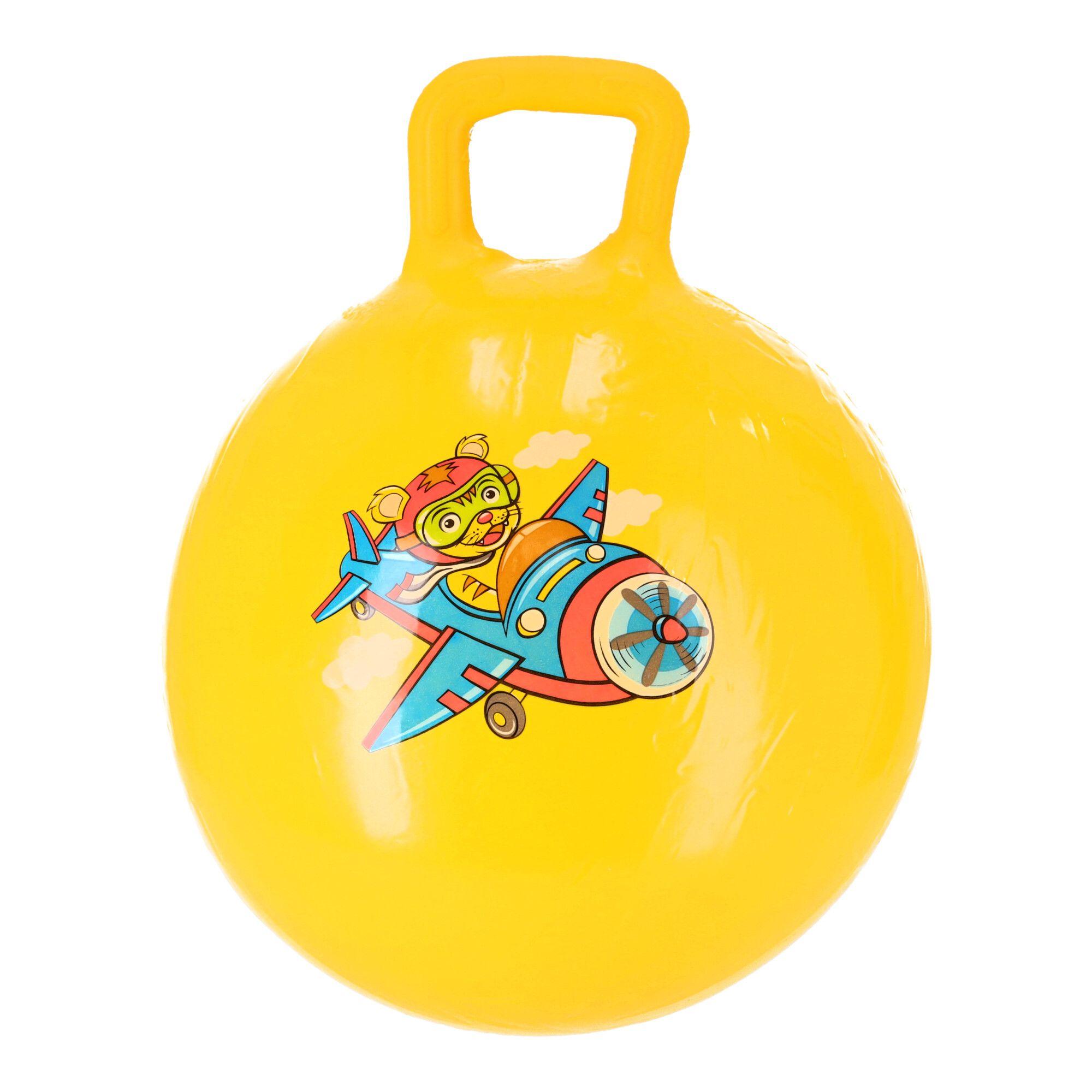 Jumping ball, jumper for children with handles - yellow
