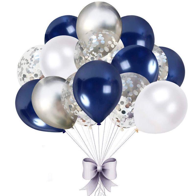 Balloon garland - navy blue and white