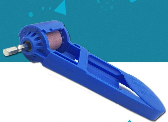 Portable drill sharpener - blue