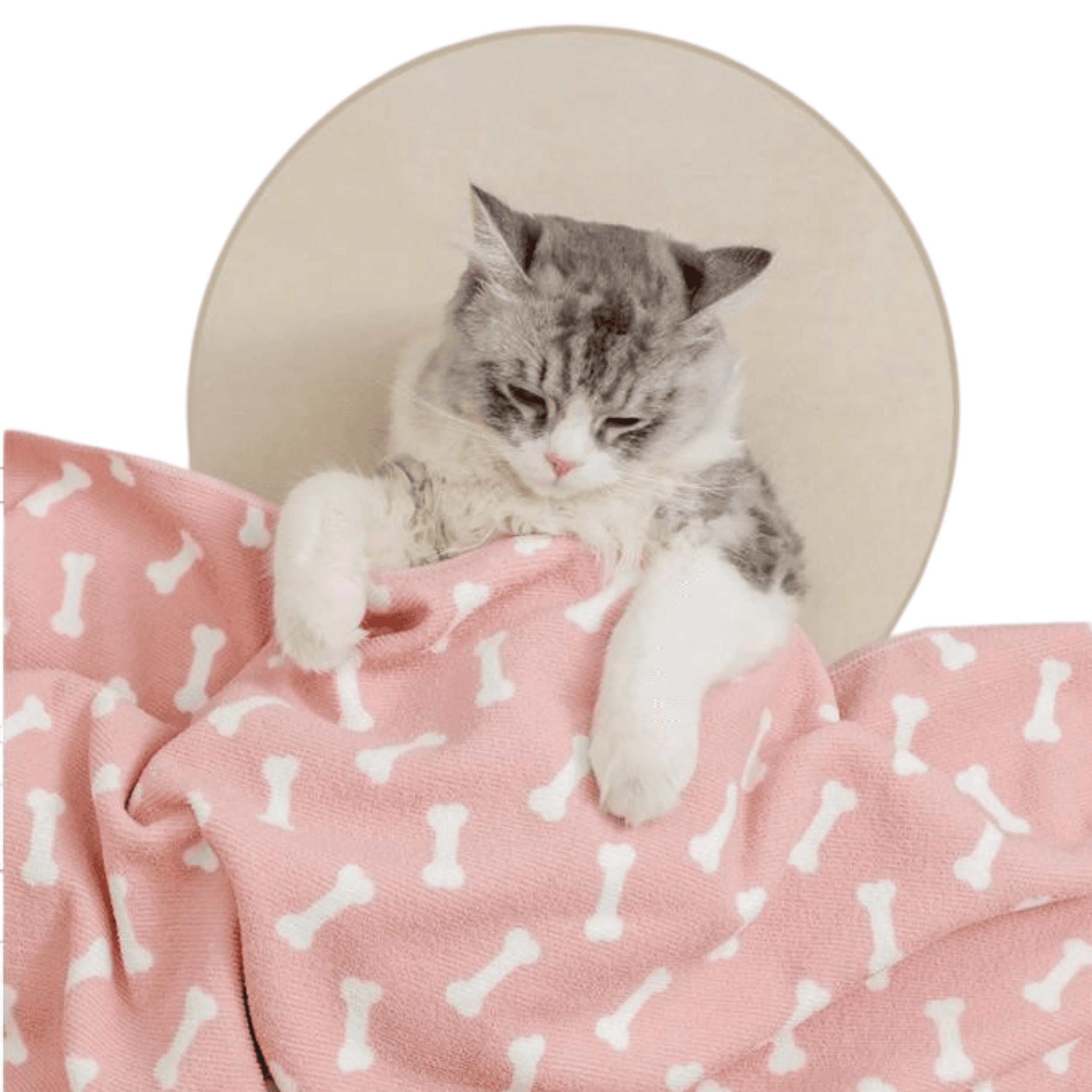 Ręcznik kąpielowy dla psa i kota - różowy