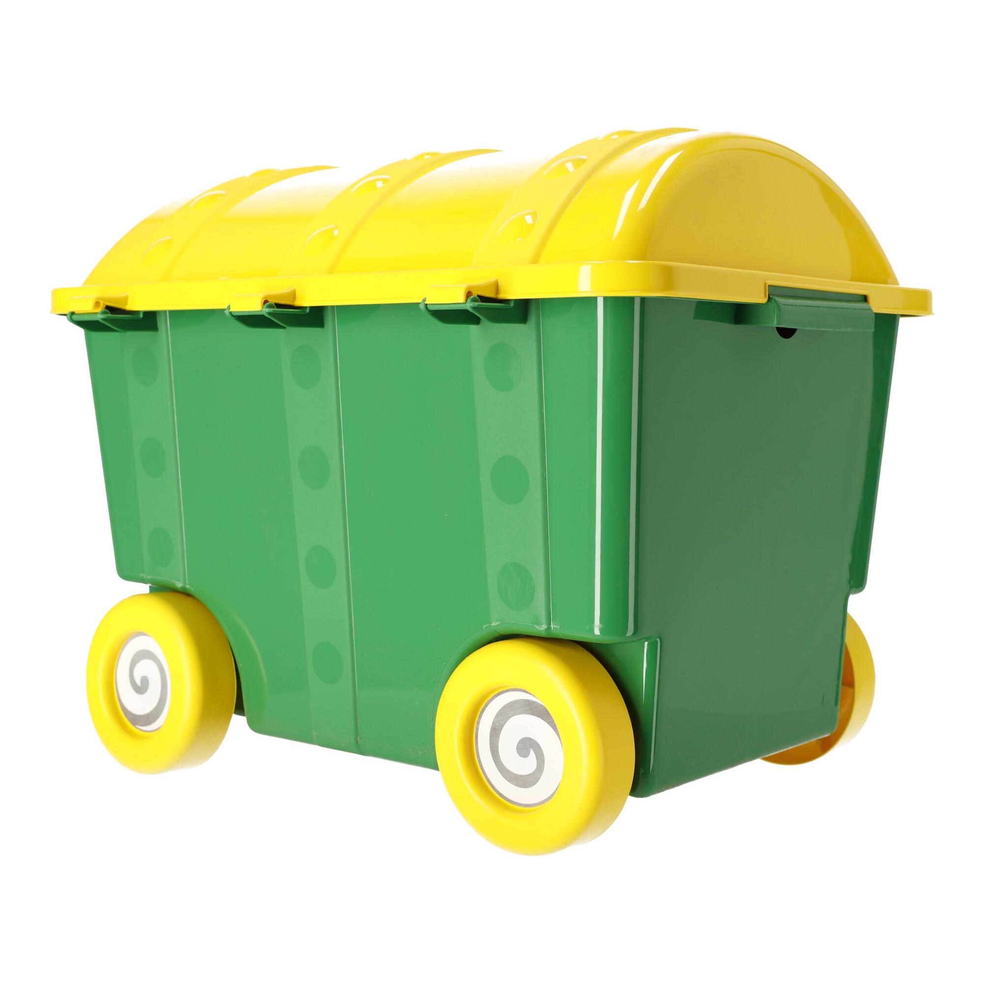 Pilsan Toy Container on Wheels - green