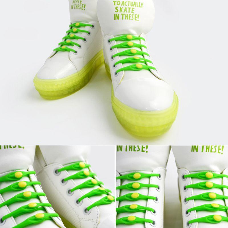 Silicone laces 14 pcs - green