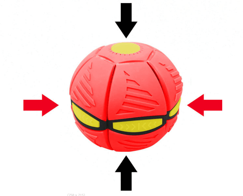 Latająca piłka 2w1, dyskopiłka - czerwona