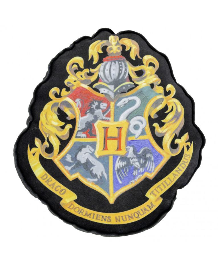 Harry Potter pillow - Hogwarts coat of arms, black 37x32x5 cm LICENSED, ORIGINAL PRODUCT