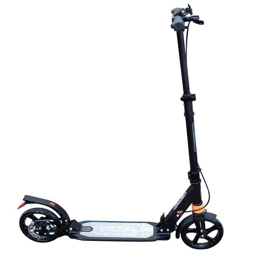 Scooter folding children and youth large wheels - black