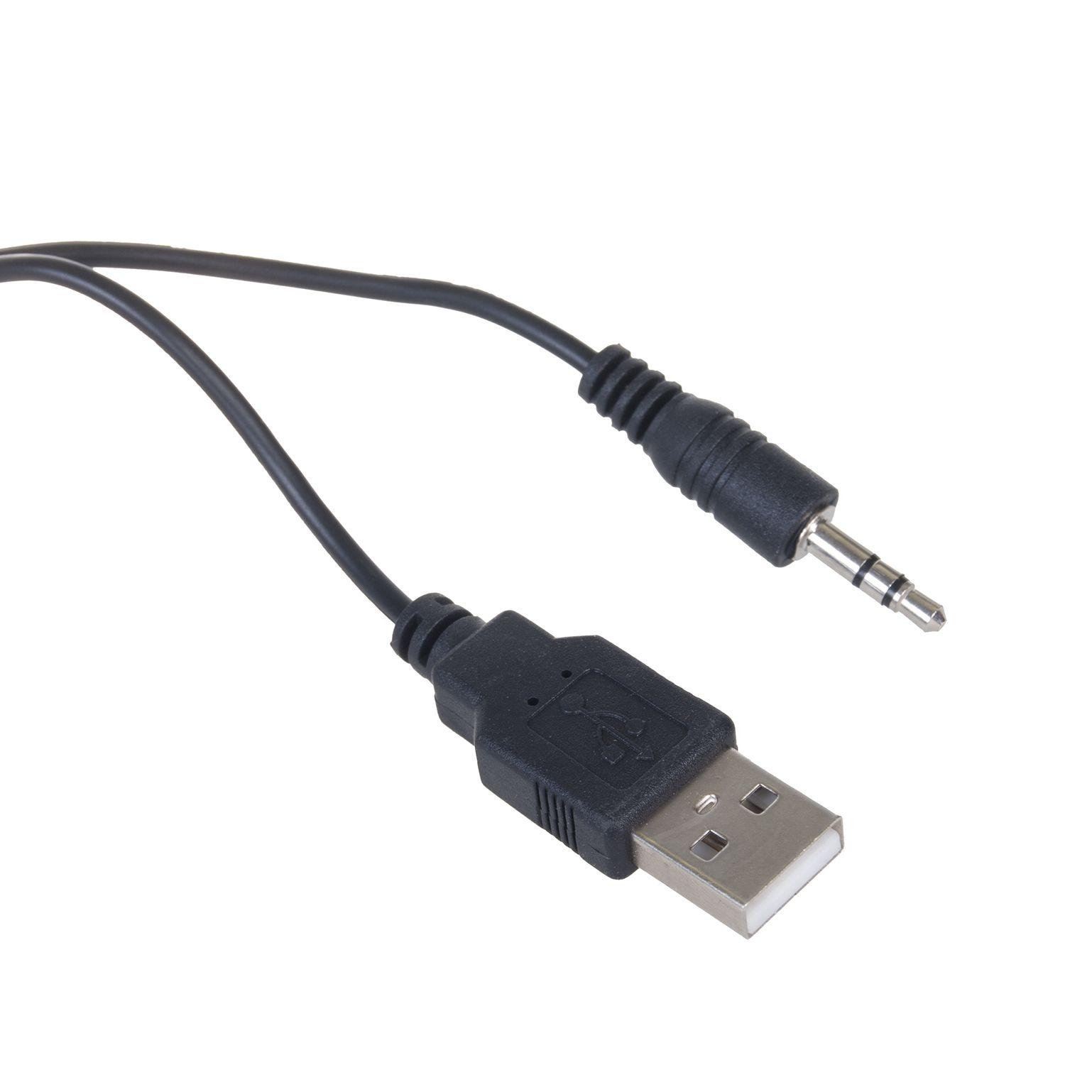 AUDIOCORE GŁOŚNIKI KOMPUTEROWE 6W USB MINIJACK BLACK LED AC835