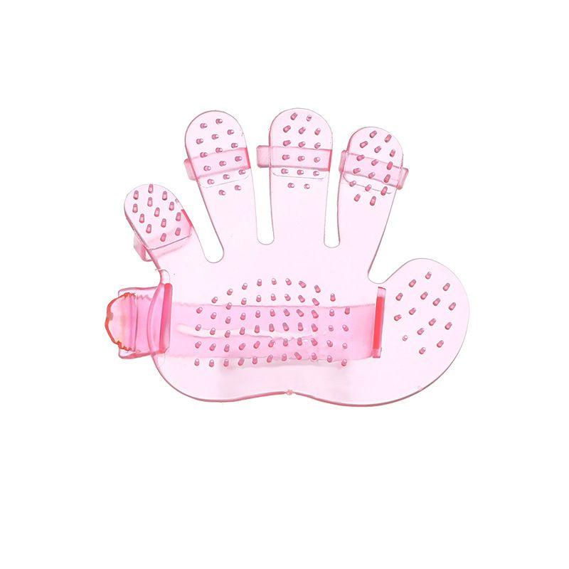 Dog massage and bathing glove - pink