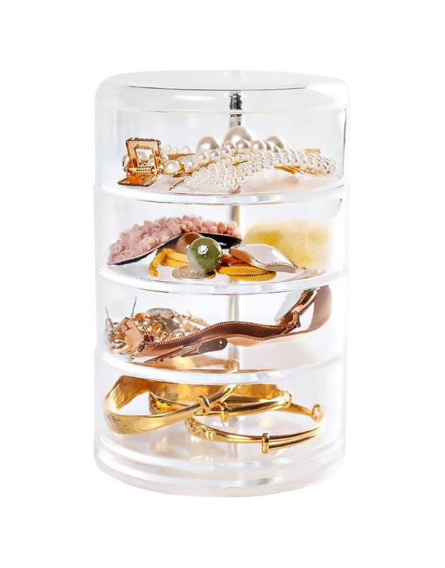 Jewelery box 4-tier - transparent